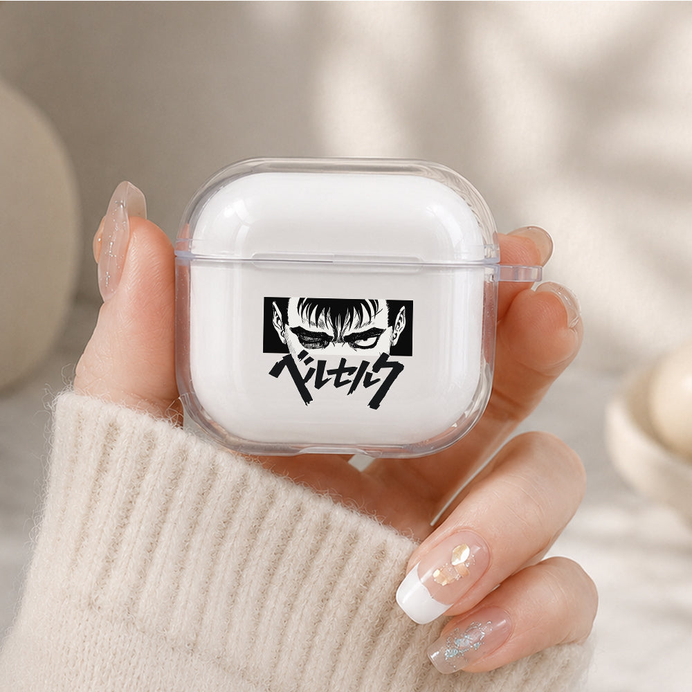 Berserk Guts Dark Wrath Protective Apple Airpods 4 Clear Case - Durable Clear Protection