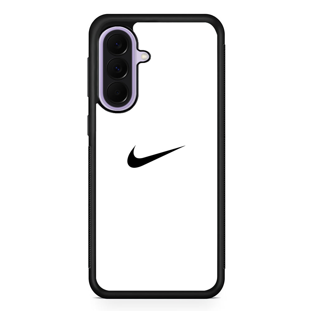 Nike Logo White Simple Samsung Galaxy A37 Case | Samsung Galaxy A37 Rubber Protective Case