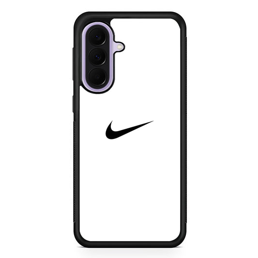 Nike Logo White Simple Samsung Galaxy A37 Case | Samsung Galaxy A37 Rubber Protective Case
