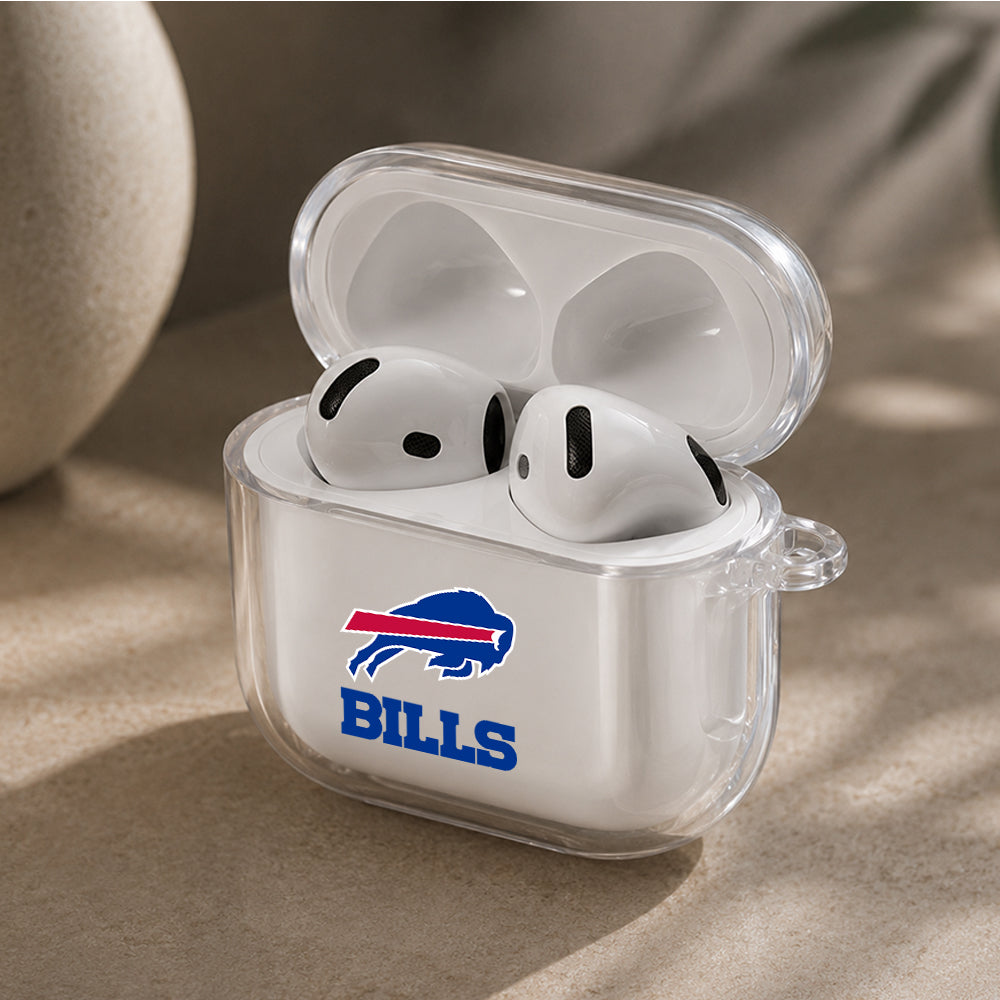 NFL Buffalo Bills Logo Protective Apple Airpods 4 Clear Case - Durable Clear Protection