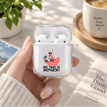 This is Patrick Protective Clear Case Cover For Apple Airpods | Soft Silicone AirPods 1 / 2 Case | Protective Cover