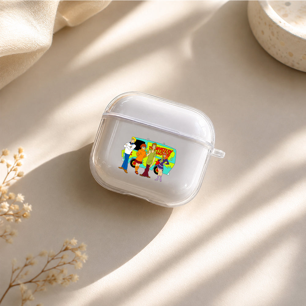 Scooby-Doo Mystery Machine Protective Apple Airpods 4 Clear Case - Durable Clear Protection