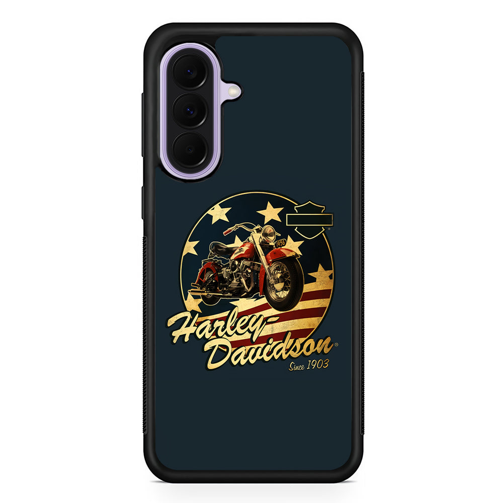 Harley Vintage Logo Samsung Galaxy A37 Case | Samsung Galaxy A37 Rubber Protective Case
