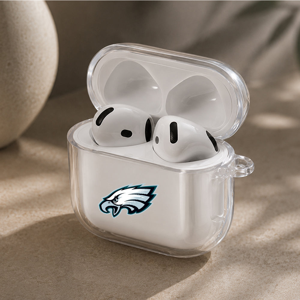 NFL Philadelphia Eagles Logo Protective Apple Airpods 4 Clear Case - Durable Clear Protection