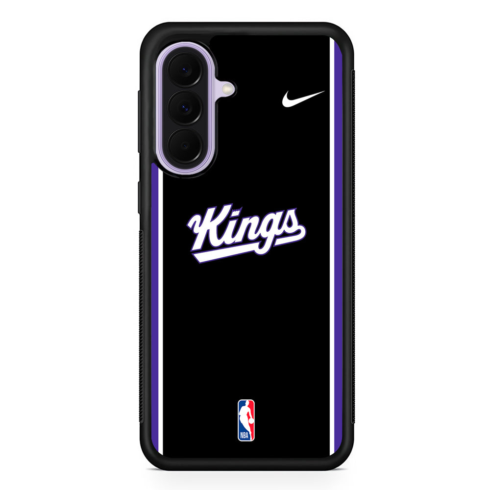 NBA Sacramento Kings Black Nike Samsung Galaxy A37 Case | Samsung Galaxy A37 Rubber Protective Case