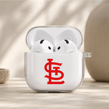 MLB St Louis Cardinals Logo Protective Apple Airpods 4 Clear Case - Durable Clear Protection