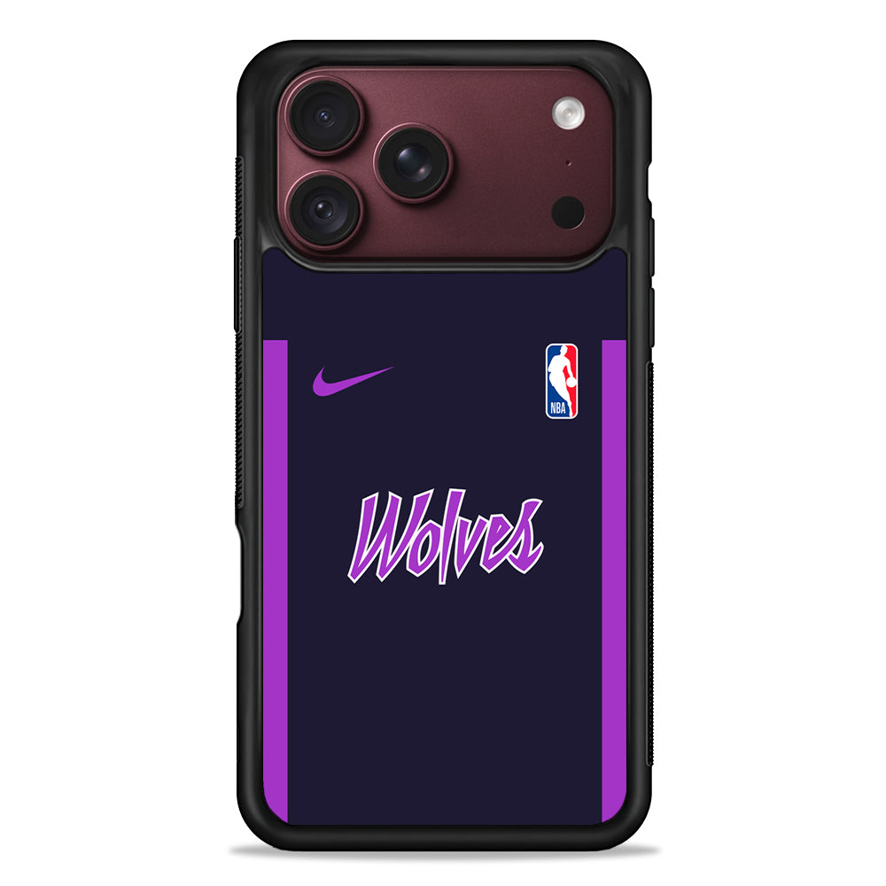 NBA Minnesota Timberwolves Purple Nike iPhone 18 Pro Max Case – Slim Silicone Protective Cover