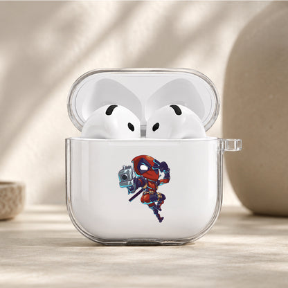 Deadpool Peace Sign Pose Protective Apple Airpods 4 Clear Case - Durable Clear Protection