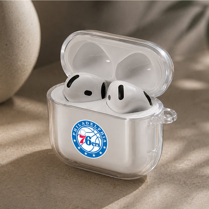 NBA Philadelphia 76ers Logo Protective Apple Airpods 4 Clear Case - Durable Clear Protection