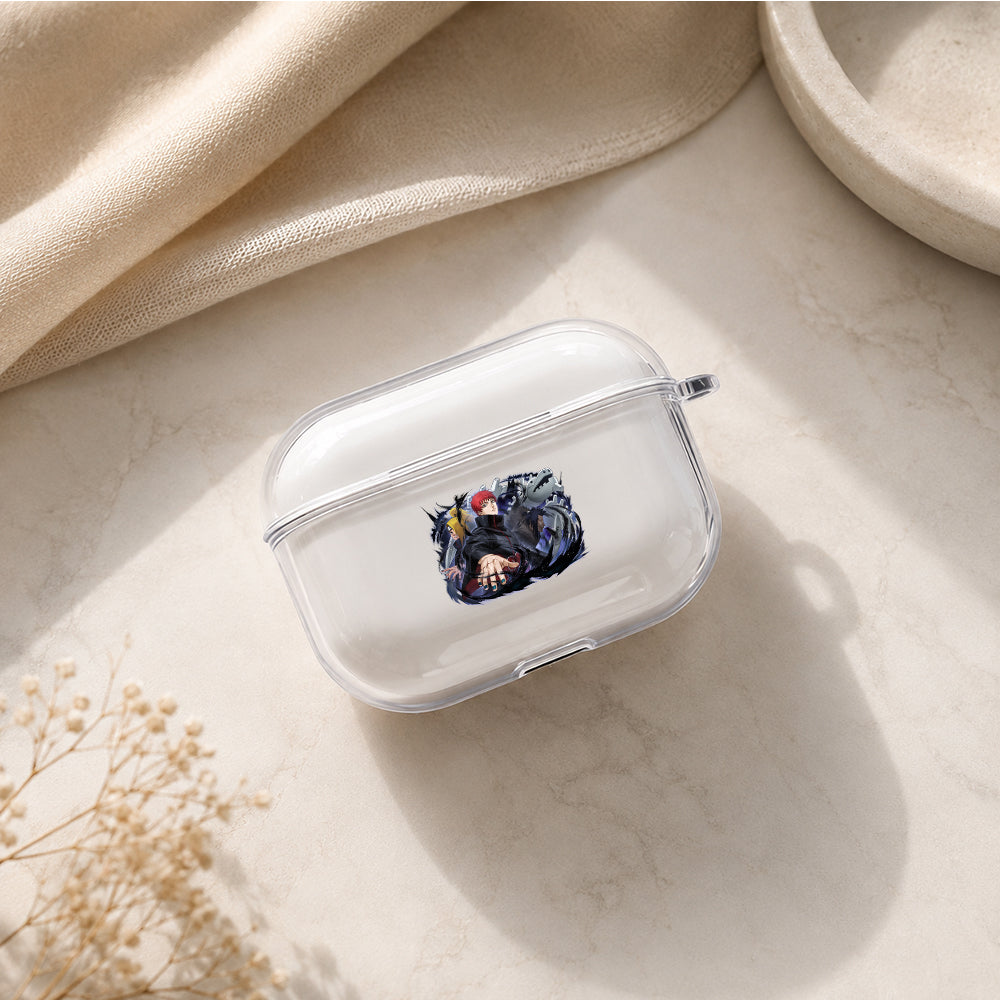 Sasori And Deidara Akatsuki Protective Apple AirPods Pro 3 Clear Case | Shockproof Cover
