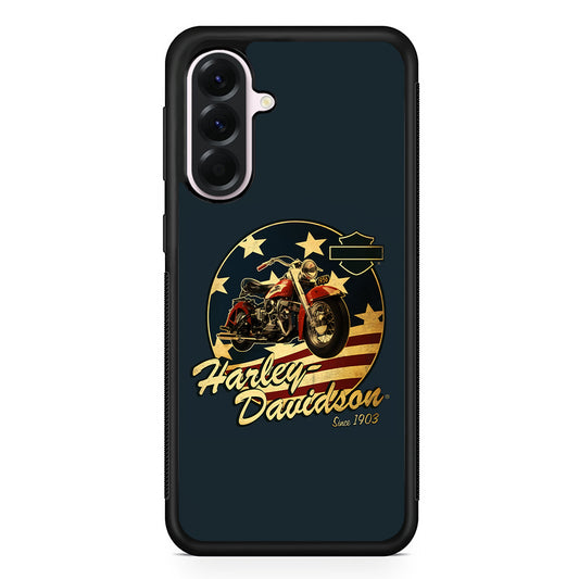 Harley Vintage Logo Samsung Galaxy A56 Case | Samsung Galaxy A56 Protective Rubber Case