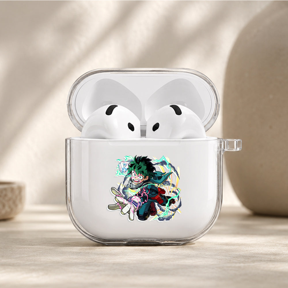 Midoriya Lightning Awakening Protective Apple Airpods 4 Clear Case - Durable Clear Protection
