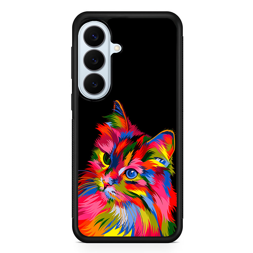 Cat Colorful Art Painting Samsung Galaxy S26 Plus Case | Slim Protective Rubber Cover