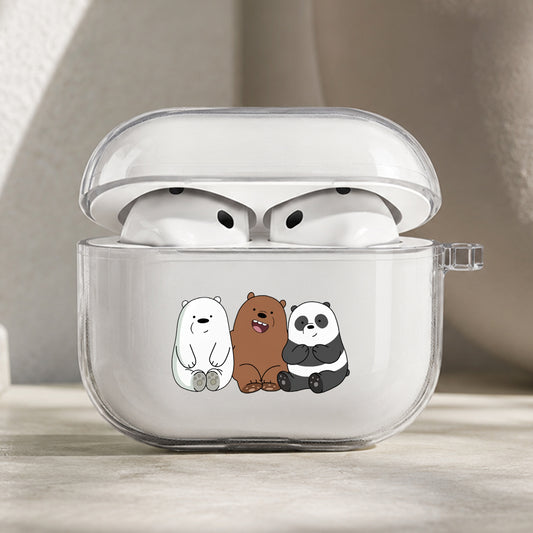 Bare Bear Friends and Family Protective Apple AirPods Pro 3 Clear Case | Shockproof Cover
