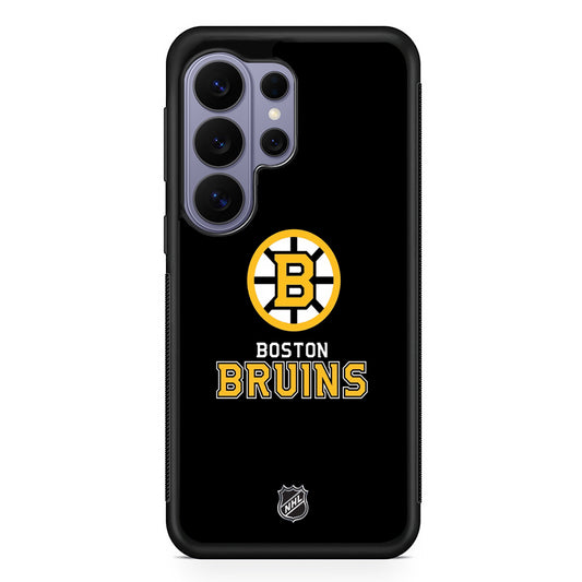 NHL Boston Bruins Black Samsung Galaxy S26 Ultra Case | Protective Rubber Cover