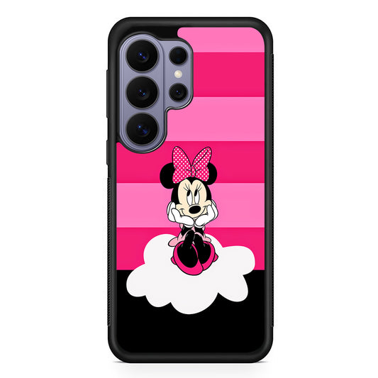 Minnie Mouse Pink Stripe Samsung Galaxy S26 Ultra Case | Protective Rubber Cover