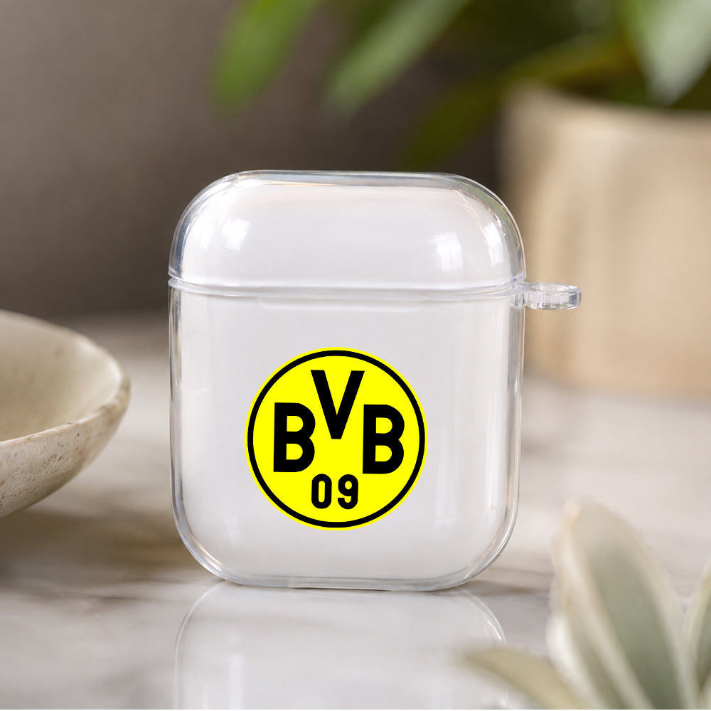 Borussia Dortmund Logo Protective Clear Case Cover For Apple Airpods | Soft Silicone AirPods 1 / 2 Case | Protective Cover