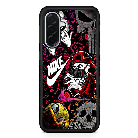Nike Graffiti Sticker Art Samsung Galaxy A36 Case | Durable Samsung Galaxy A36 Protective Case