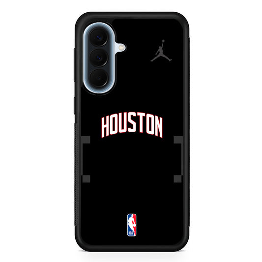 NBA Houston Rockets Black Jordan Samsung Galaxy A57 Case | Slim Samsung Galaxy A57 Protective Case