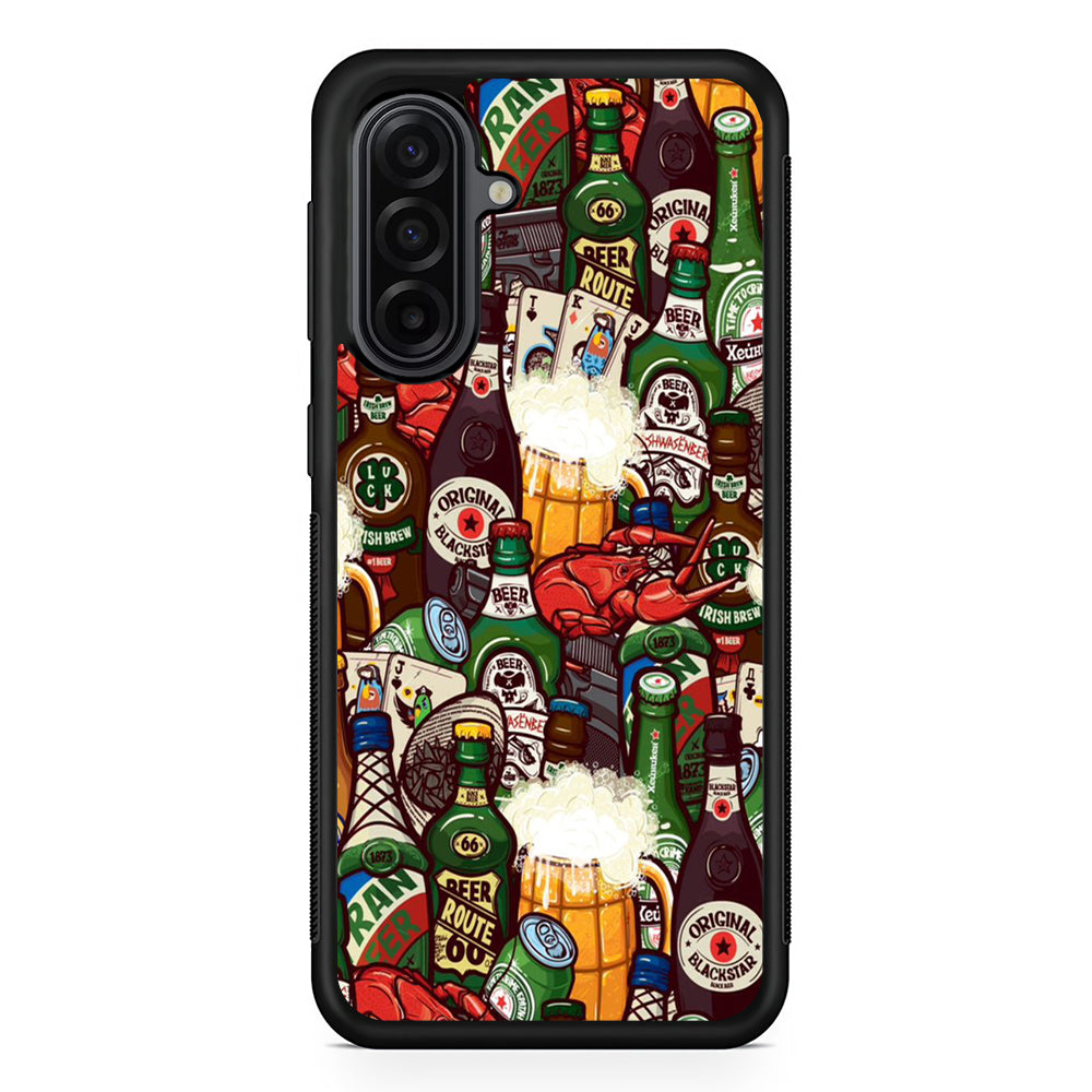 Beer Bottle Art Samsung Galaxy A17 Case | Durable Rubber Samsung Galaxy A17 Phone Case