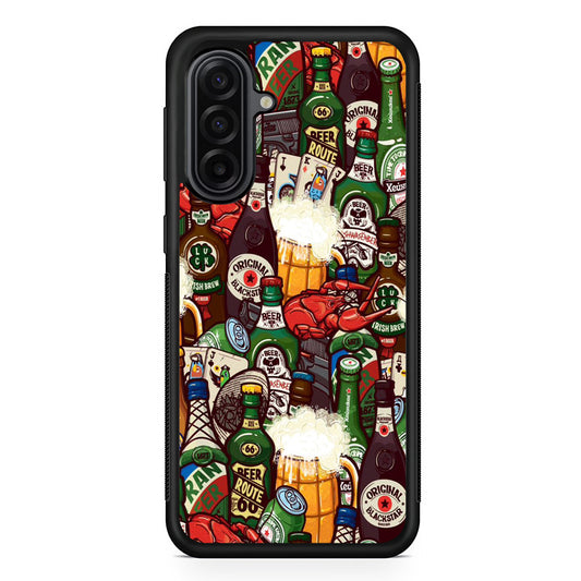 Beer Bottle Art Samsung Galaxy A17 Case | Durable Rubber Samsung Galaxy A17 Phone Case