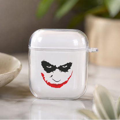 Joker Face Art Protective Clear Case Cover For Apple Airpods | Soft Silicone AirPods 1 / 2 Case | Protective Cover