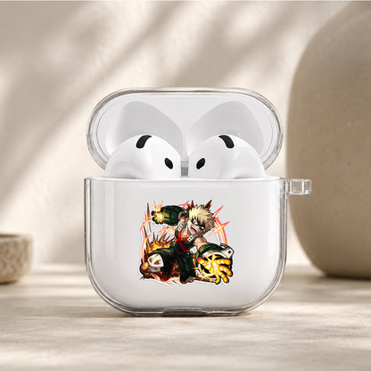 Katsuki Bakugo Fierce Smile Protective Apple Airpods 4 Clear Case - Durable Clear Protection