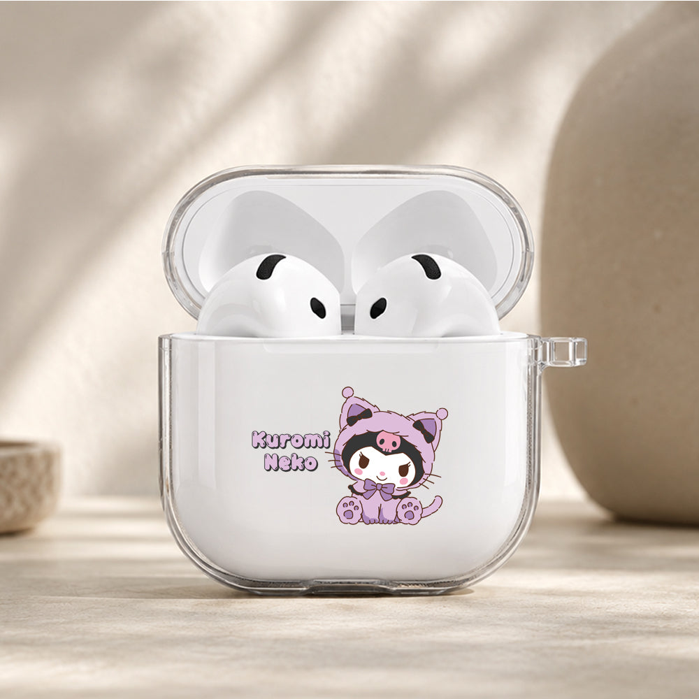 Kuromi Cat Costume Protective Apple Airpods 4 Clear Case - Durable Clear Protection