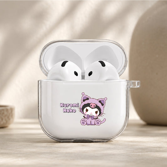 Kuromi Cat Costume Protective Apple Airpods 4 Clear Case - Durable Clear Protection