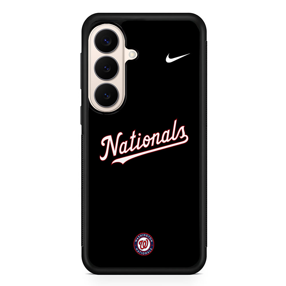 MLB Washington Nationals Black Nike Samsung Galaxy S26 Case – Slim Protective Phone Cover