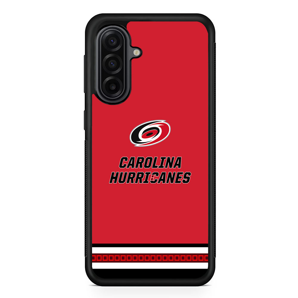 NHL Carolina Hurricanes Red Samsung Galaxy A17 Case | Durable Rubber Samsung Galaxy A17 Phone Case