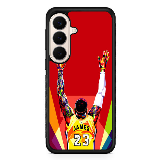 Lebron James Colorful Pop Art Samsung Galaxy S26 Case | Durable Protective Rubber Cover