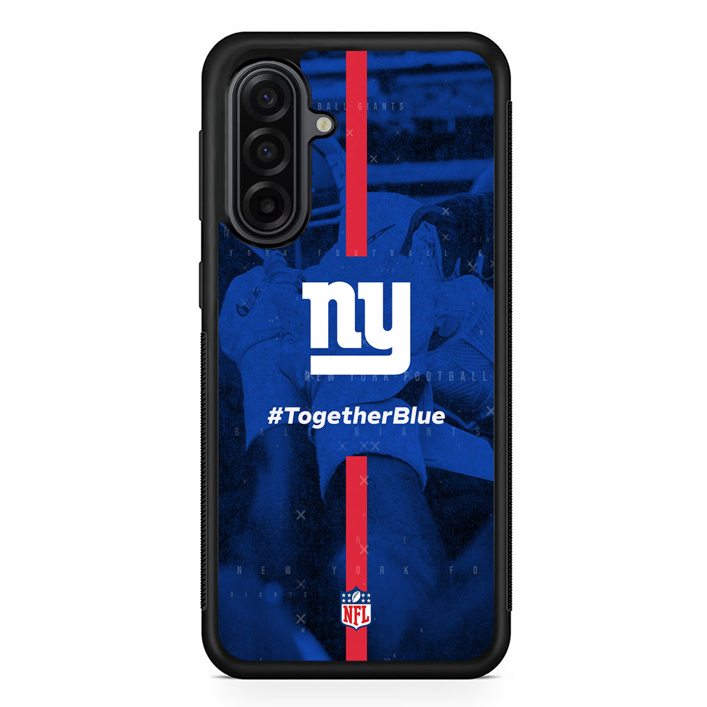 NFL New York Giants Blue Samsung Galaxy A17 Case | Durable Rubber Samsung Galaxy A17 Phone Case