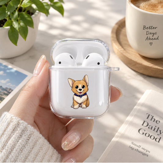 Cute Cartoon Dog Protective Clear Case Cover For Apple Airpods | Soft Silicone AirPods 1 / 2 Case | Protective Cover