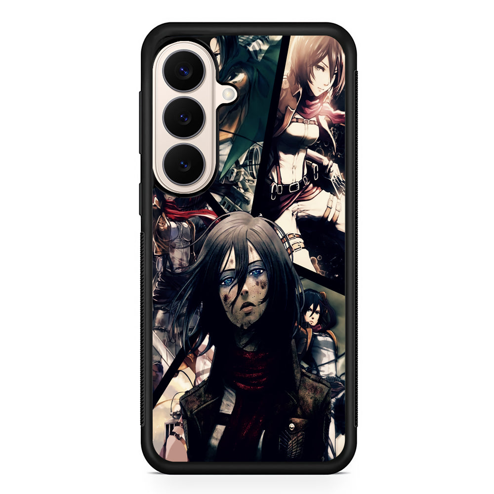 Mikasa Ackerman Collage Samsung Galaxy S26 Case | Durable Protective Rubber Cover
