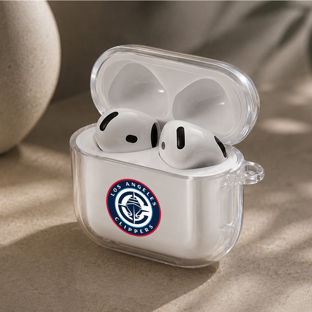 NBA LA Clippers Logo Protective Apple Airpods 4 Clear Case - Durable Clear Protection