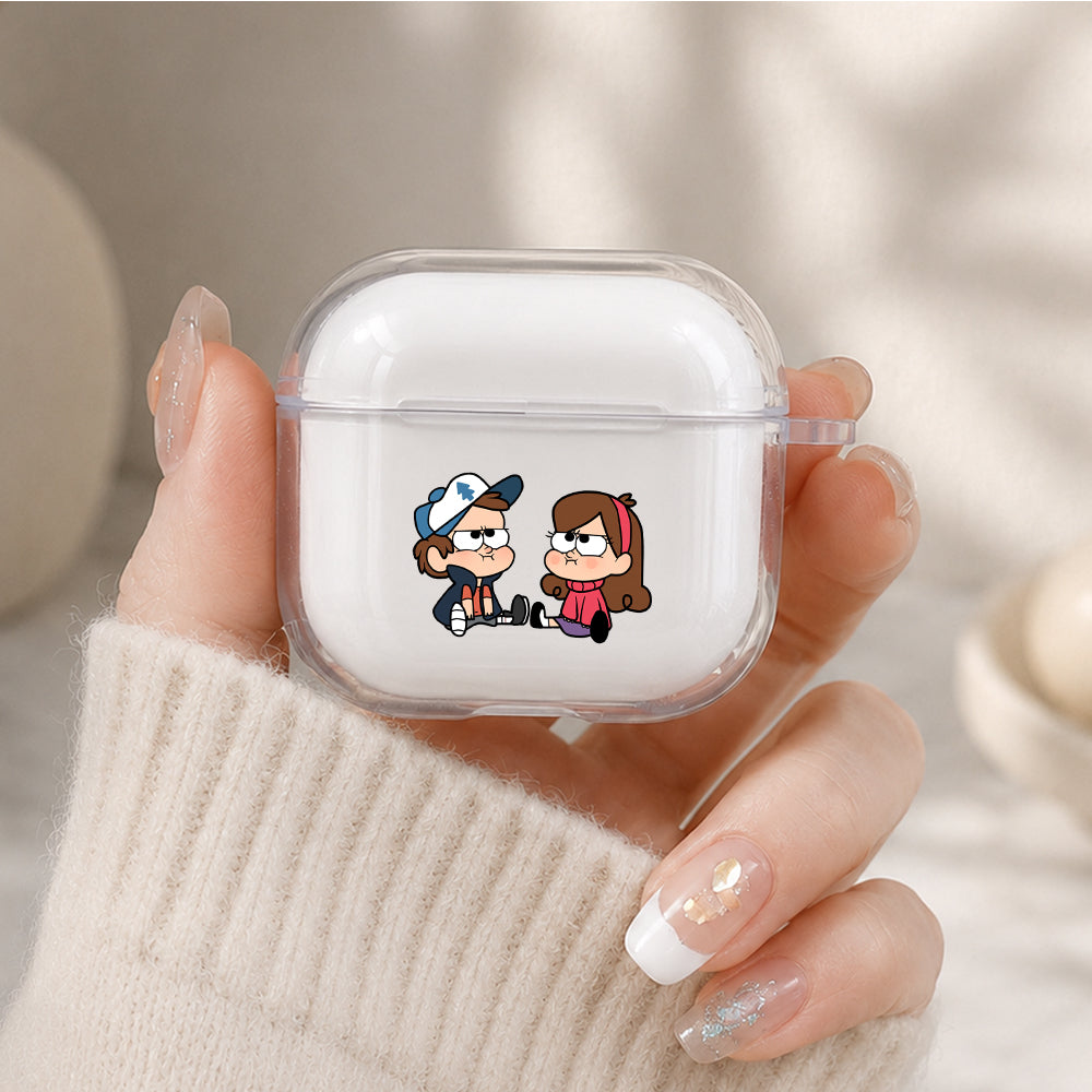 Gravity Falls Boring Situation Protective Apple Airpods 4 Clear Case - Durable Clear Protection