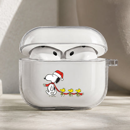 Snoopy and Three Woodstock Protective Apple AirPods Pro 3 Clear Case | Shockproof Cover