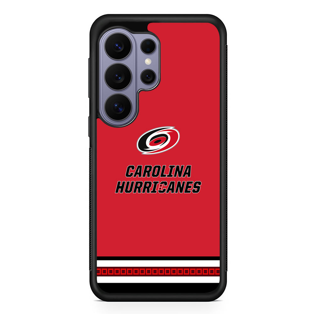 NHL Carolina Hurricanes Red Samsung Galaxy S26 Ultra Case | Protective Rubber Cover