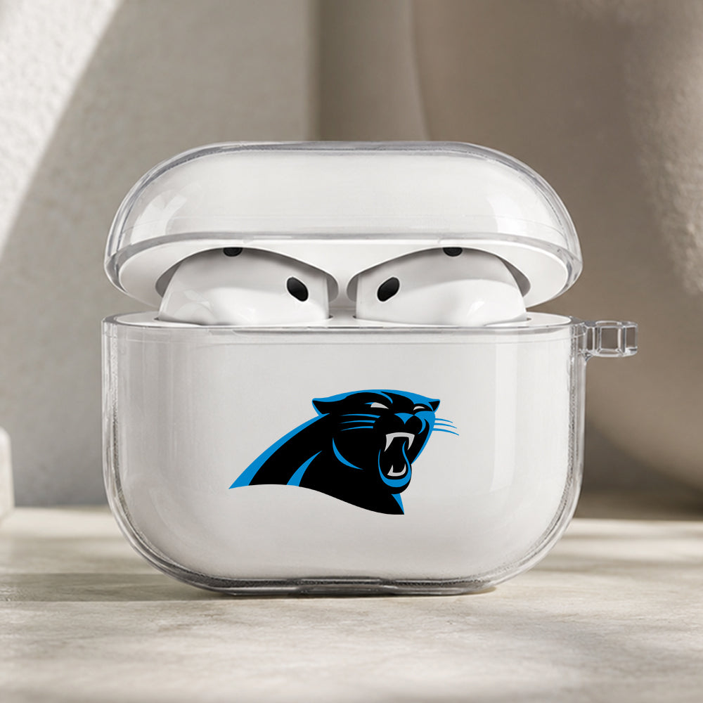 NFL Carolina Panthers Symbol Protective Apple AirPods Pro 3 Clear Case | Shockproof Cover