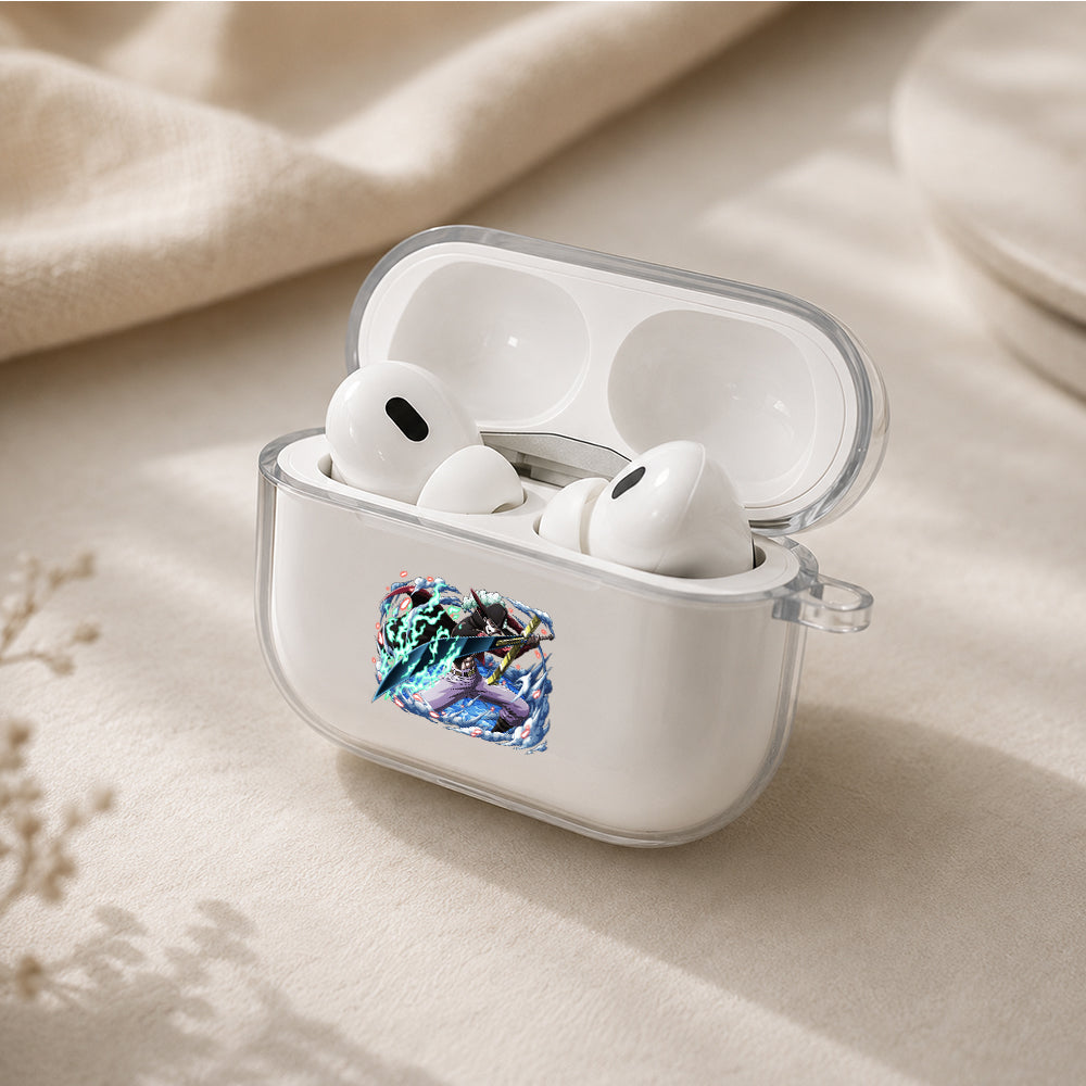 Mihawk Strongest Swordsman Protective Apple AirPods Pro 3 Clear Case | Shockproof Cover