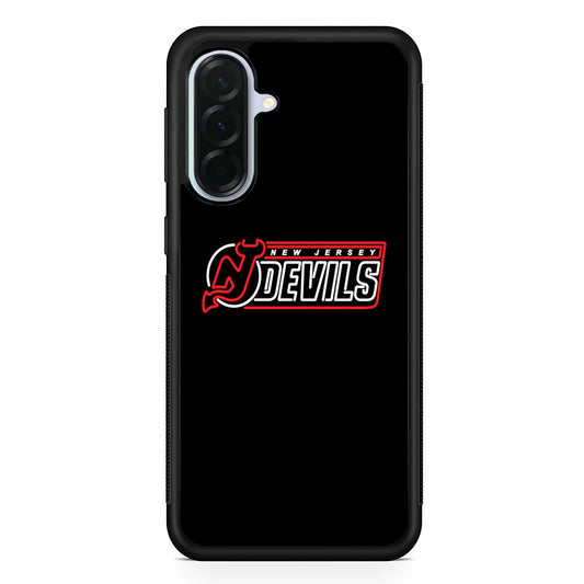 NHL New Jersey Devils Black Samsung Galaxy A36 Case | Durable Samsung Galaxy A36 Protective Case
