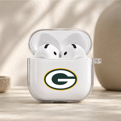 NFL Green Bay Packers Logo Protective Apple Airpods 4 Clear Case - Durable Clear Protection