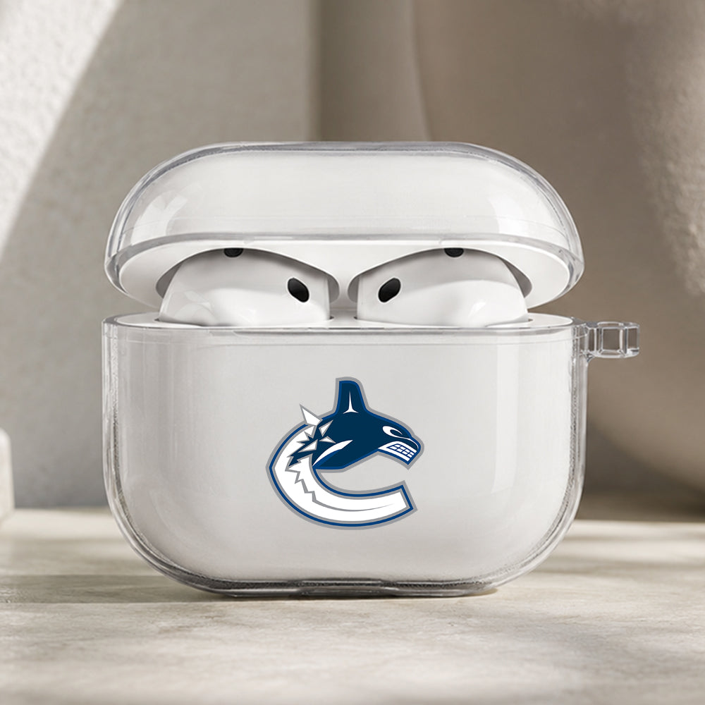 NHL Vancouver Canucks Symbol Protective Apple AirPods Pro 3 Clear Case | Shockproof Cover