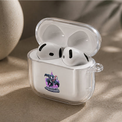 Venom Chibi Version Protective Apple Airpods 4 Clear Case - Durable Clear Protection