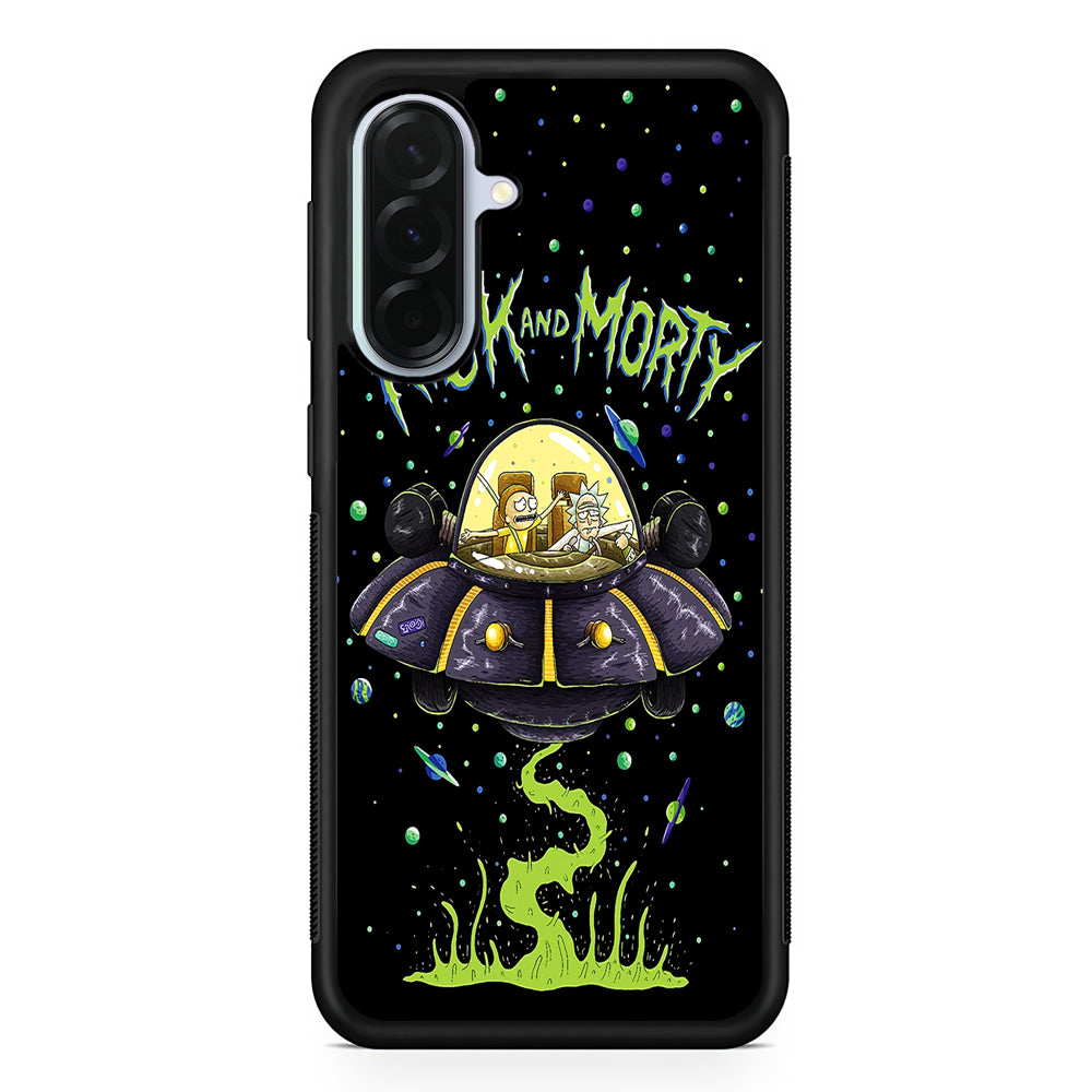 Rick and Morty Spacecraft Samsung Galaxy A36 Case | Durable Samsung Galaxy A36 Protective Case