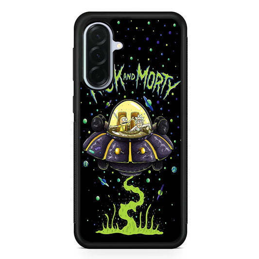 Rick and Morty Spacecraft Samsung Galaxy A36 Case | Durable Samsung Galaxy A36 Protective Case