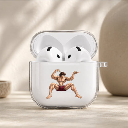 Baki Hanma Protective Apple Airpods 4 Clear Case - Durable Clear Protection