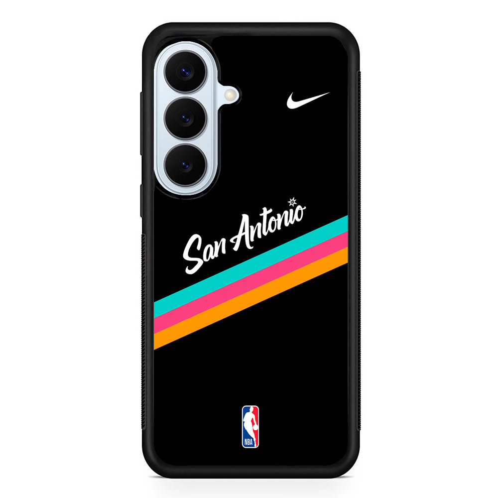 NBA San Antonio Spurs Black Nike Samsung Galaxy S26 Plus Case | Lightweight Protective Phone Cover