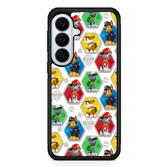 Paw Patrol Patern White Samsung Galaxy S26 Plus Case | Slim Protective Rubber Cover